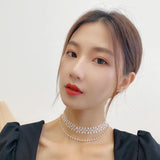 Fairy Pearl Choker Playful Girl Clavicle Chain Wedding Necklace