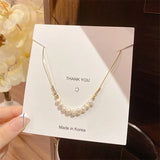 Fairy Pearl Clavicle Chain Female Necklace for Party Birthday Gift