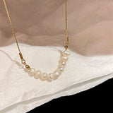 Fairy Pearl Clavicle Chain Female Necklace for Party Birthday Gift