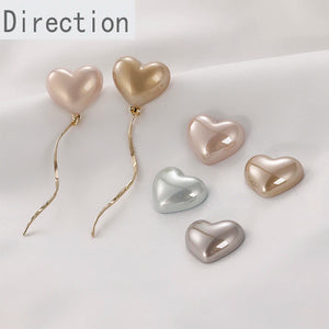 Fairy Pearl Love Resin Patch Balloon Earrings