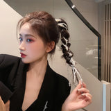 Fairy Tassel Butterfly Hair Clip Edge Clip for Women Girl