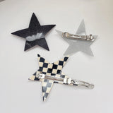Sweet Checkerboard Hair Clip Cellulose Acetate Japanese Hair Accessories