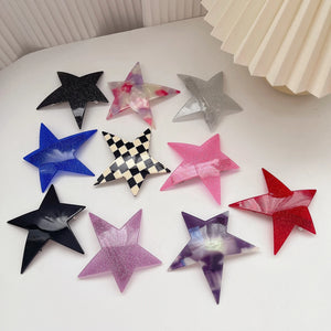 Sweet Checkerboard Hair Clip Cellulose Acetate Japanese Hair Accessories