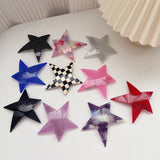 Sweet Checkerboard Hair Clip Cellulose Acetate Japanese Hair Accessories