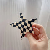 Sweet Checkerboard Hair Clip Cellulose Acetate Japanese Hair Accessories