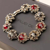 Rhinestone Retro Bracelet Crystal Hand Jewelry for Women