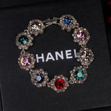 Rhinestone Retro Bracelet Crystal Hand Jewelry for Women