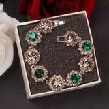 Rhinestone Retro Bracelet Crystal Hand Jewelry for Women