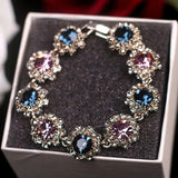 Rhinestone Retro Bracelet Crystal Hand Jewelry for Women