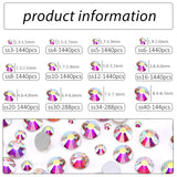 Crystal AB FlatBack Strass Rhinestones SS3-SS40