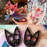 Cat Keychain Resin Mold Pendant DIY Jewelry Necklace Making Tool