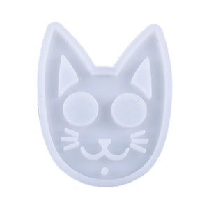 Cat Keychain Resin Mold Pendant DIY Jewelry Necklace Making Tool