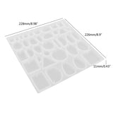 Silicone Mold 38 Cavities for Shaped Gems Round Tear Drop