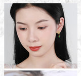 Elegant Emerald Drop Earrings 14k Wedding Jewelry