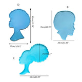 Large Female Male Head Resin Coaster Mold African Human Tray Casting Crafts