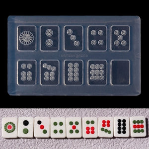Chinese Mahjong Earrings Pendant Silicone Mold Mahjong Nail Mould Craft Tools
