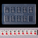 Chinese Mahjong Earrings Pendant Silicone Mold Mahjong Nail Mould Craft Tools