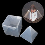Pyramid Silicone Mould Resin Craft Jewelry Crystal Mold With Plastic Frame