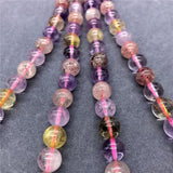 7 Crystal Beads 6-12mm Round Loose Stone Bead DIY Bracelet