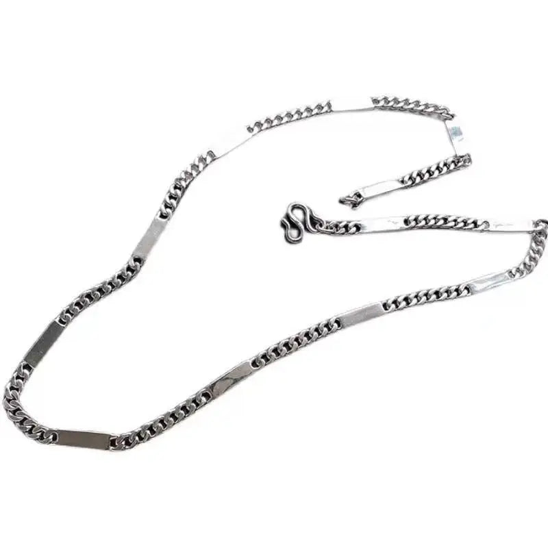 Textured Heavy Stitching Chain Necklace Couple