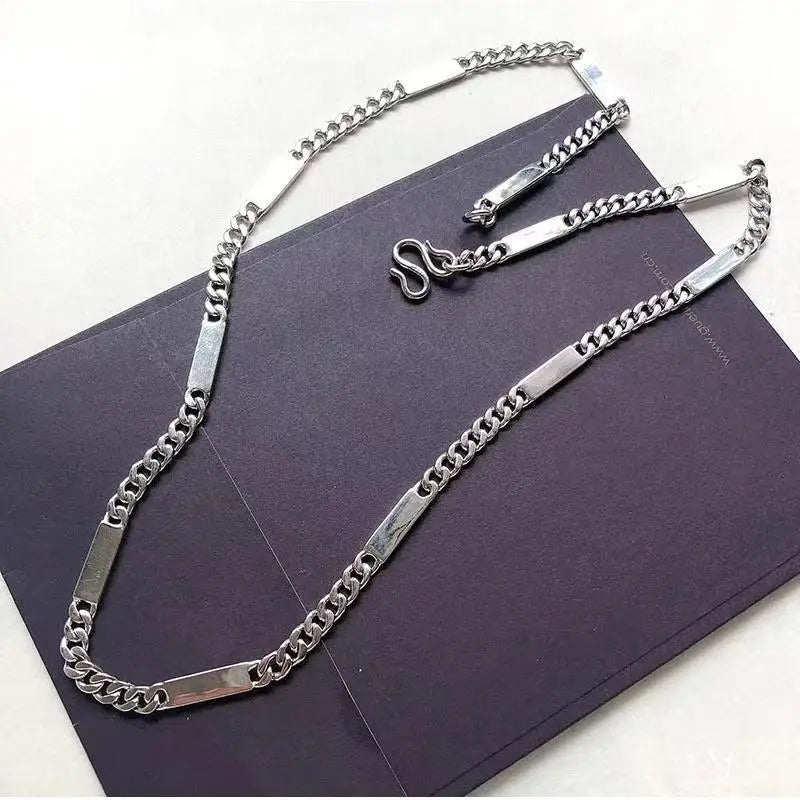 Textured Thick Patchwork Chain Necklace