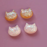 Cat Head Drum Resin Earring DIY Accessories