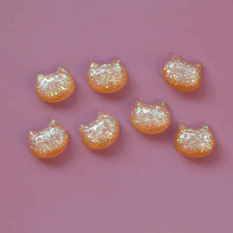 Cat Head Drum Resin Earring DIY Accessories