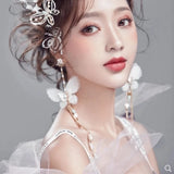 Fairy Butterfly Tassel Earrings Rhinestone Bridal Wedding Dress