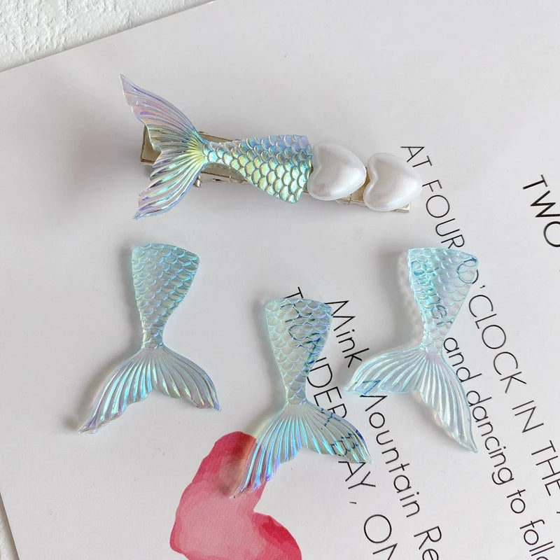 Fairy Mirror Mermaid Tail Resin Patch DIY Hairpin Accessories