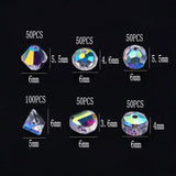 350pcs Box Mixed Shape Glass Beads Charms for Jewelry Making DIY Craft
