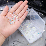 350pcs Box Mixed Shape Glass Beads Charms for Jewelry Making DIY Craft