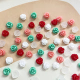 3D Retro Resin Small Roses Jewelry Decoration DIY Earrings Materials