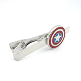 Superheroes Captain America Tie Clips Red Tie Pins