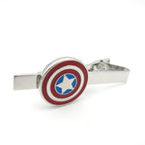 Superheroes Captain America Tie Clips Red Tie Pins