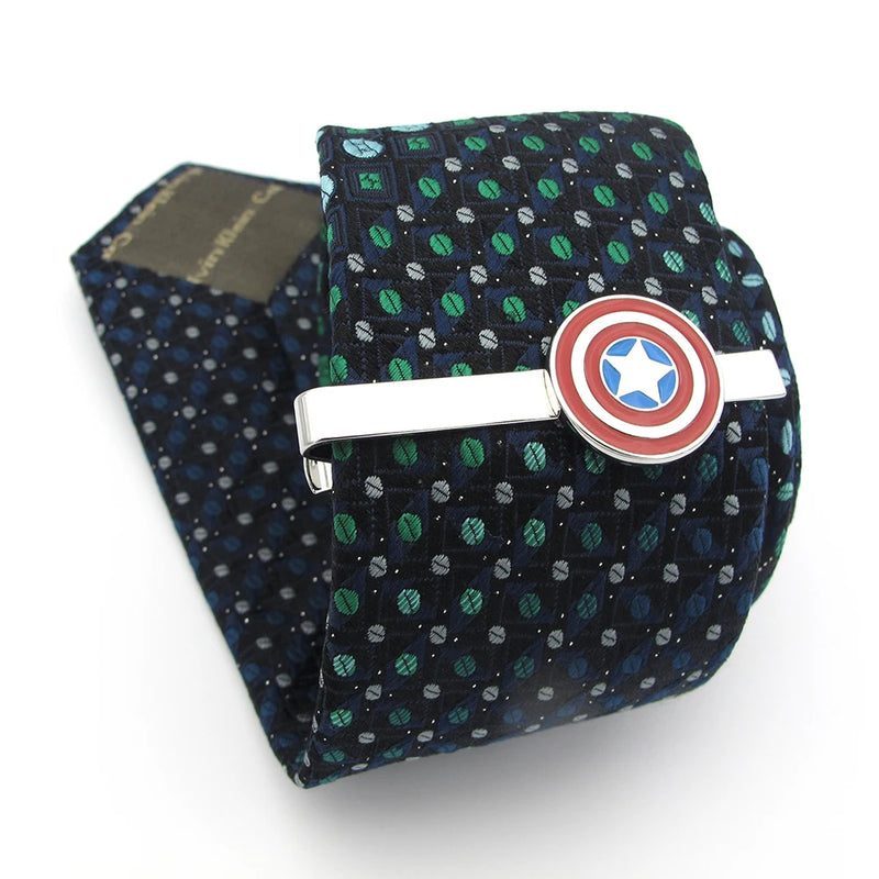 Superheroes Captain America Tie Clips Red Tie Pins