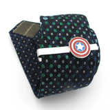 Superheroes Captain America Tie Clips Red Tie Pins