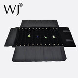 Velvet Jewelry Display Travel Roll Bag 96 Hooks