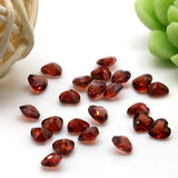 4X4mm Heart Natural Red Garnet Loose Gemstone for Jewelry