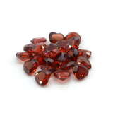 4X4mm Heart Natural Red Garnet Loose Gemstone for Jewelry