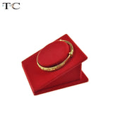 Red Velvet Bracelet Jewelry Display Stand Holder Portable Stud Bangle Organizer