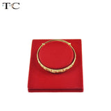 Red Velvet Bracelet Jewelry Display Stand Holder Portable Stud Bangle Organizer