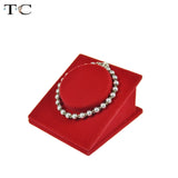 Red Velvet Bracelet Jewelry Display Stand Holder Portable Stud Bangle Organizer