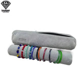 Soft PU Leather Travel Watch Roll Up Case Organizer Zipper Pouch