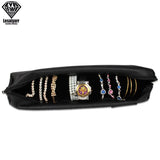 Soft PU Leather Travel Watch Roll Up Case Organizer Zipper Pouch