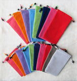Velvet Jewelry Pouches Multicolor Double Thickening Flannelette Phone Bag