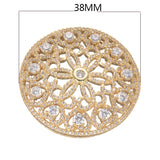 Micro Pave Zircon Round Pendant for Pearls Necklace