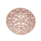 Micro Pave Zircon Round Pendant for Pearls Necklace