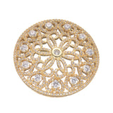 Micro Pave Zircon Round Pendant for Pearls Necklace
