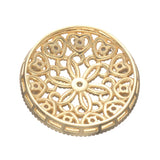 Micro Pave Zircon Round Pendant for Pearls Necklace