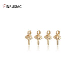 14k Plated Brass Jewelry Peg Bails for Pearls Pendants
